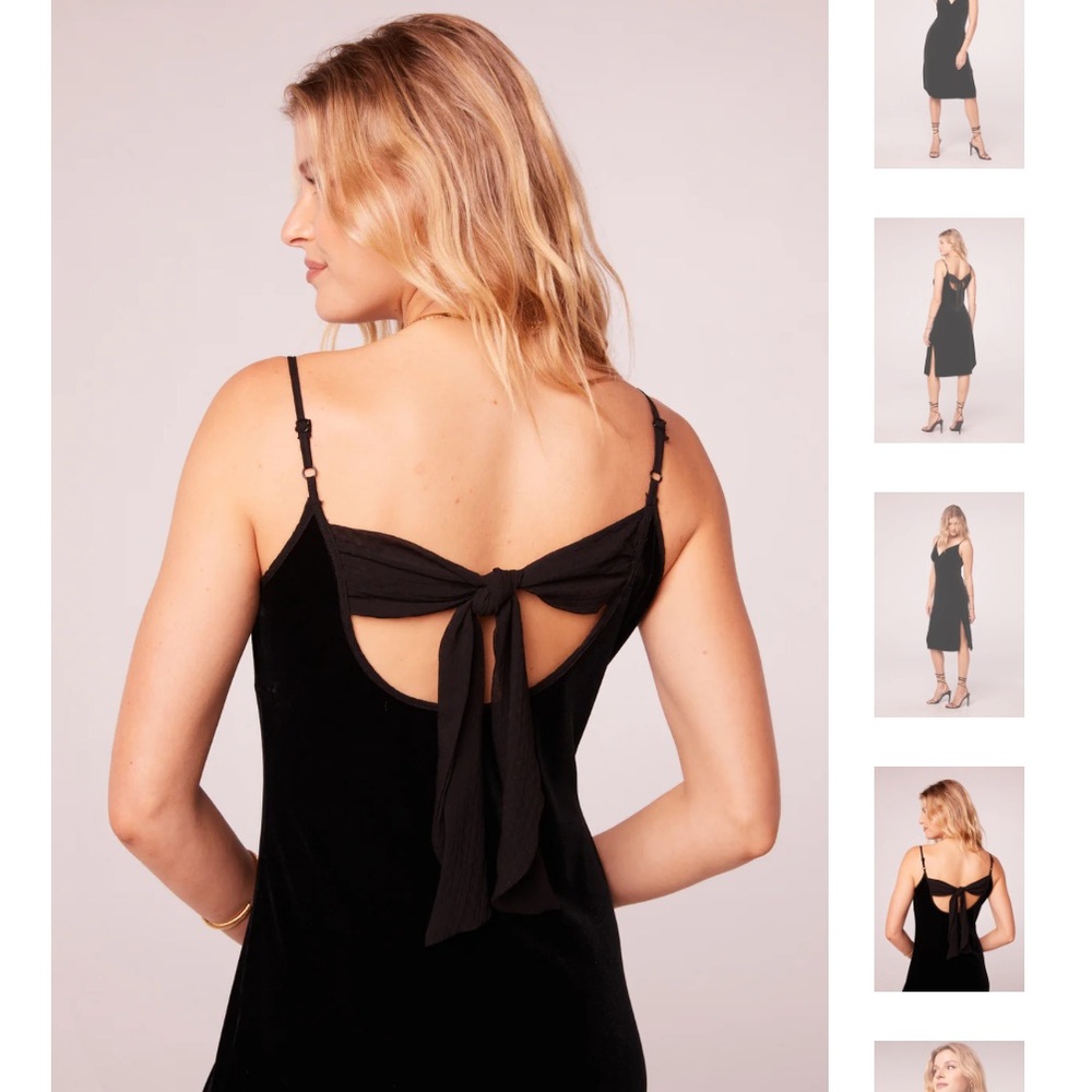 FINAL PRICE Band of Gypsies Black Dress with Bow Detail
